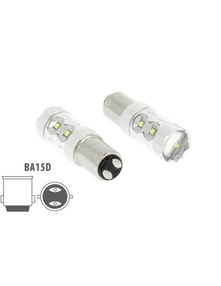 Lampada Led BA15D 50W 12V 24V Bianco Freddo 6000K Luci Per Barca