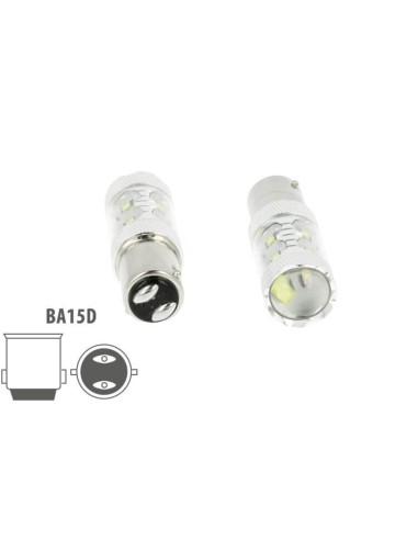 Lampada Led BA15D 50W 12V 24V Bianco Freddo 6000K Luci Per Barca