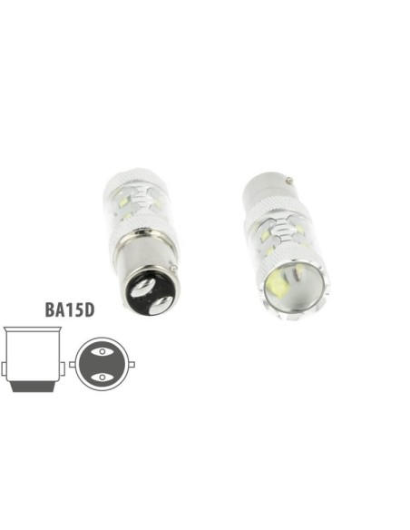 Lampada Led BA15D 50W 12V 24V Bianco Freddo 6000K Luci Per Barca