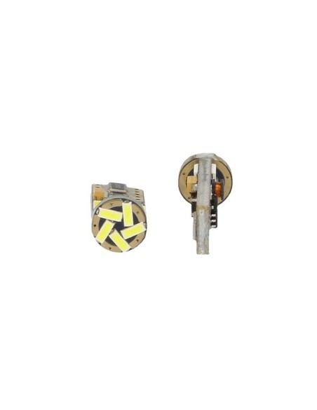 Lampadina Led Canbus T10 W5W 15 Smd 4014 Colore Blue No Errore Check Luci 12V Senza Polarita