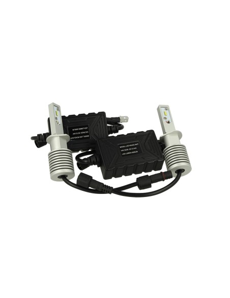 Kit Full Led Canbus H1 30W Slim 12V 24V Dissipatore In Alluminio 3000 Lumens Bianco Ghiaccio