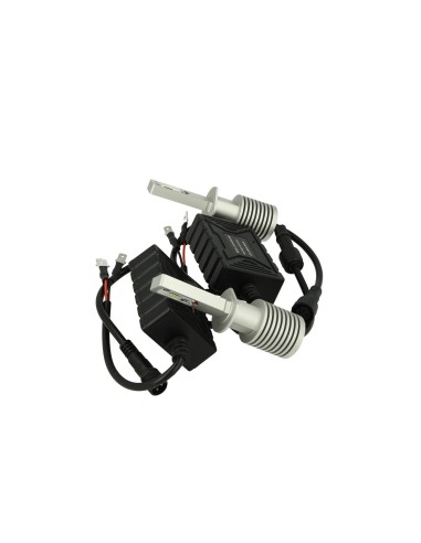 Kit Full Led Canbus H1 30W Slim 12V 24V Dissipatore In Alluminio 3000 Lumens Bianco Ghiaccio