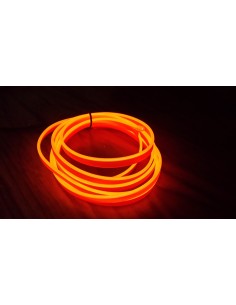 Stringa EL Striscia Neon Led Arancione 5 Metri Flessibile Tagliabile Luce Decorativa Atmosfera Per Interno Auto Camion Camper Sf 2