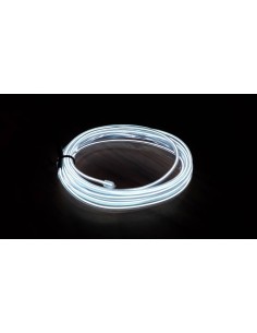 Stringa EL Striscia Neon Led Bianco Freddo 5 Metri Flessibile Tagliabile Luce Decorativa Atmosfera Per Interno Auto Camion Campe 2