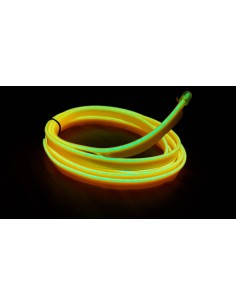 Stringa EL Striscia Neon Led Giallo 5 Metri Flessibile Tagliabile Luce Decorativa Atmosfera Per Interno Auto Camion Camper Sfila