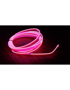 Stringa EL Striscia Neon Led Rosa 5 Metri Flessibile Tagliabile Luce Decorativa Atmosfera Per Interno Auto Camion Camper Sfilata 2