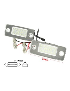 Kit Luci Targa Led Audi A8 D3 2002-2010 Bianco Canbus No Errore OEM 4E0943021 E40943022