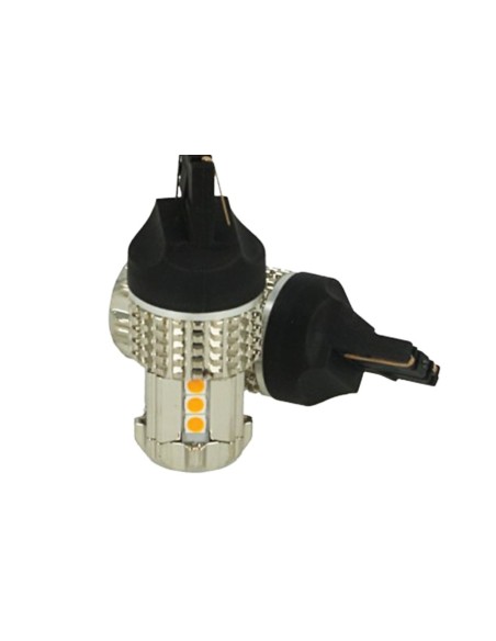 Lampada Led 7740 T20 WY21W 12V 45W No Polarita Arancione Super Potente Frecce