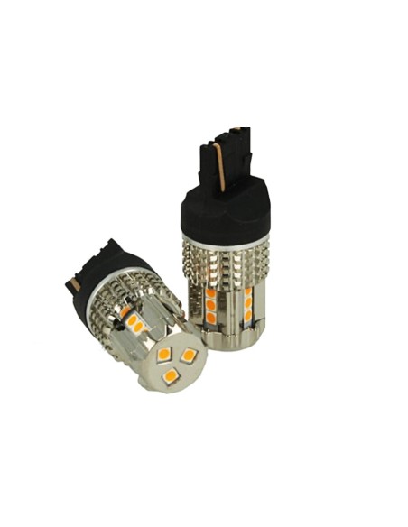 Lampada Led 7740 T20 WY21W 12V 45W No Polarita Arancione Super Potente Frecce