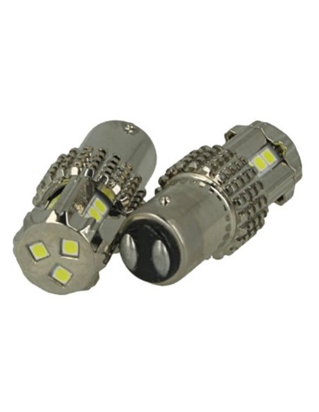 Lampada Led BAY15D 1157 P21/5W 12V 45W Bianco Super Potente Luci Diurne Peugeot RCZ