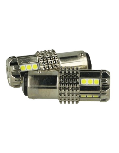 Lampada Led BAY15D 1157 P21/5W 12V 45W Bianco Super Potente Luci Diurne Peugeot RCZ