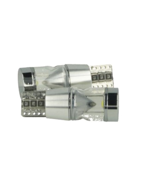 Lampada Led T10 W5W 12V 9W Canbus Pro 3 Cree XBD Da 3W Con Cono Riflettore Bianco No Errore
