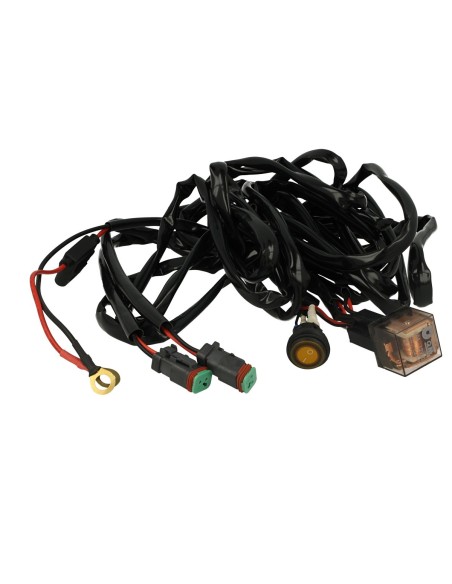 Kit Cablaggio 12V Con Interruttore Rele 80A Fusibile 30A Con Doppio Connettori DT Per Installazione Barra Led Su Jeep Fuoristrad