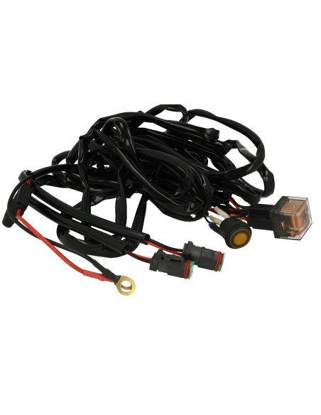 Kit Cablaggio 12V Con Interruttore Rele 80A Fusibile 30A Con Doppio Connettori DT Per Installazione Barra Led Su Jeep Fuoristrad