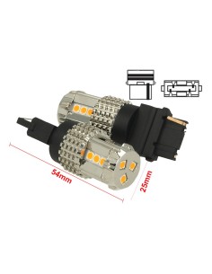 Lampada Led 3156 T25 PY27W 12V 45W No Polarita Arancione Super Luminoso Per Frecce