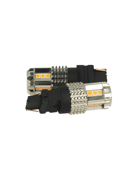 Lampada Led 3156 T25 PY27W 12V 45W No Polarita Arancione Super Luminoso Per Frecce