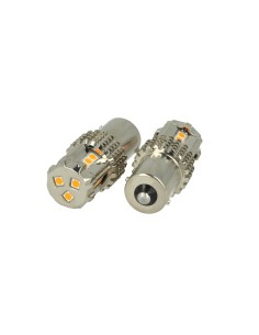 Lampada Led BA15S 1156 P21W 45W 12V Arancione Piedi Dritti Super Potente Per Frecce 2