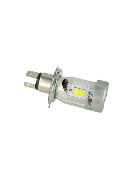 Kit Full Led Cob H4 20/20W 12V Specifico Per Moto Scooter Bianco 2000 Lumen Con Ventola In Testa