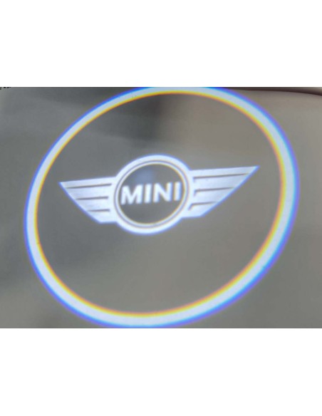 Kit Luci Led Logo Proiettori Auto Portiere Per Mini F55 F56 F60 Plug &amp Play Senza Modifica