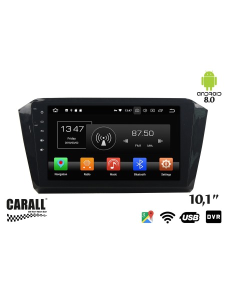 Autoradio Android 8,0 VW Passat 2016 GPS DVD USB SD WI-FI Bluetooth Navigatore