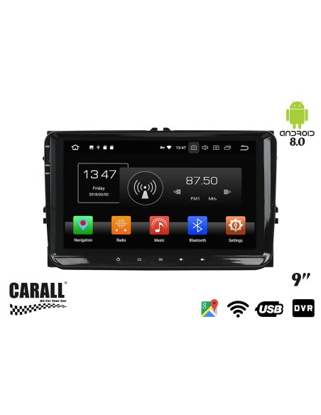 Autoradio Android 8,0 VW Passat GPS DVD USB SD WI-FI Bluetooth Navigatore