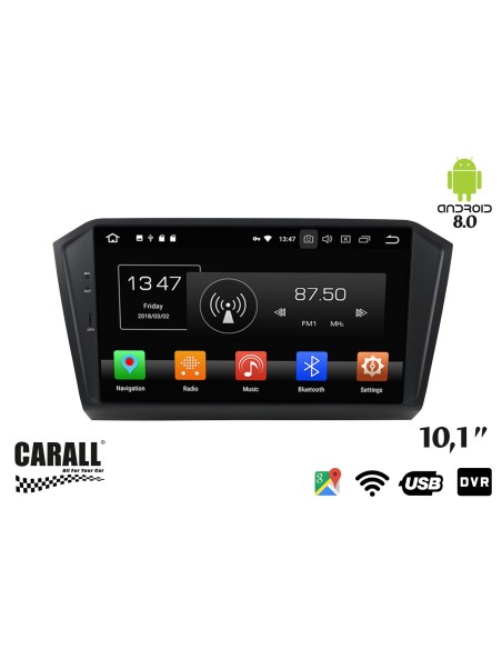 Autoradio Android 8,0 VW Passat GPS DVD USB SD WI-FI Bluetooth Navigatore