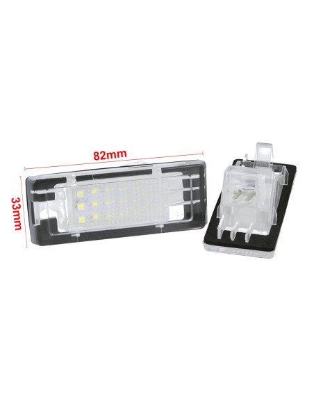 Kit Luci Targa Led Dacia Duster Dopo 2010 12V 3W Canbus Bianca E9