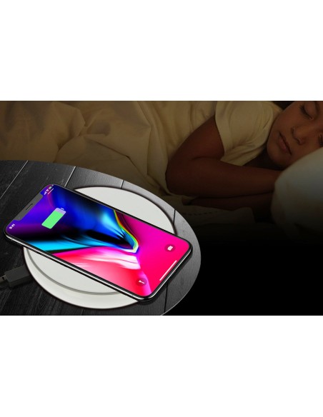 Caricabatterie Wireless Veloce Bianco 10W Slim QI