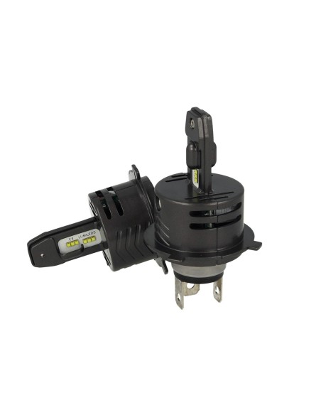 Kit Full Led Canbus H4 30/30W 12V Con 6 Chip Philips Lumileds ZES Super Compatto Facile Da Installare Auto Moto Scooter