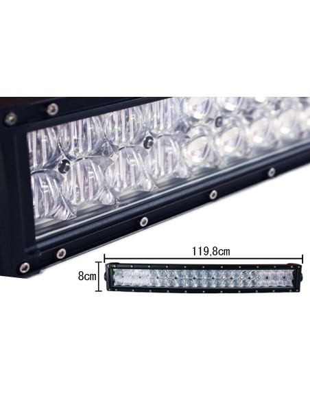 Barra Led 288W 1280mm 9V-60V Doppia Fila 96X3W Lente Combo IP67 Per Fuoristrada Jeep SUV Camper