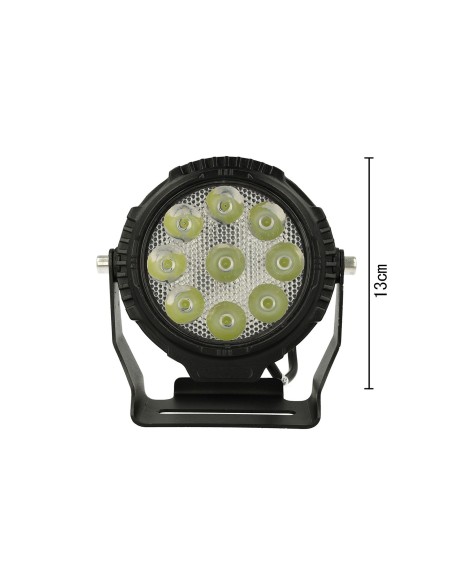 Faro Led Fanale Rotondo Flood 45W Larga 12V 24V 36V 48V 60V 9X5W Cree XTE Nuovo Design