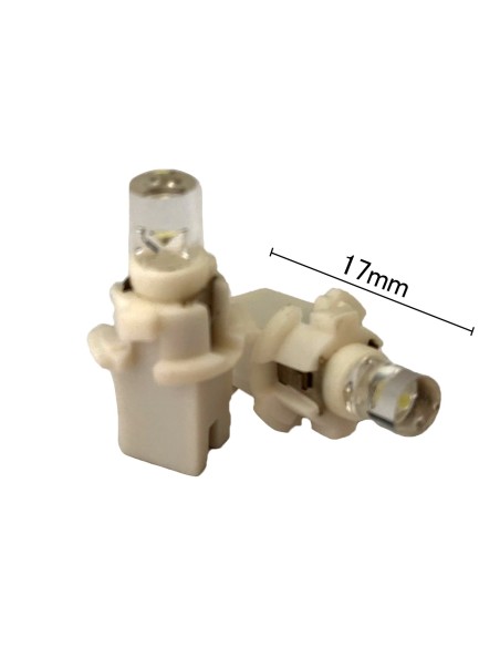 Coppia 2 Lampadine Led T5 Per Luce Cruscotto Con 1 Led F5 Piatto Colore Giallo 12V 0,2W