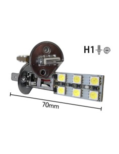 Lampada Led H1 12 SMD 5050 Luci Fendinebbia Bianco Freddo 6000K 12V 2W