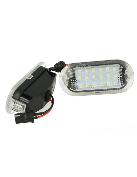 Kit Luci Portiere A Led Per VW Golf 4 Bora Jetta Beetle Polo Sharan Touran Skoda Octavia Seat Alhambra Leon Toledo Bianco 12V 3W