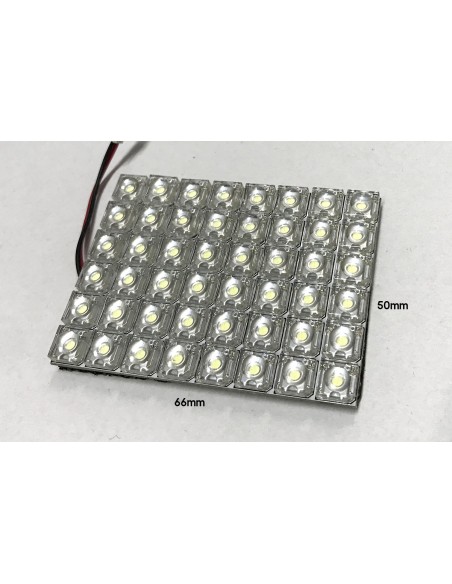 Pannello Plafoniera Lampada Led 12V Con 48 Led F5 Flux Bianco Freddo Per Luci Abitacolo Cassone Furgone Camper