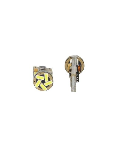 Lampadina Led Canbus T10 W5W 15 Smd 4014 Arancione Amber No Errore Check Luci 12V Senza Polarita Per Frecce Laterale