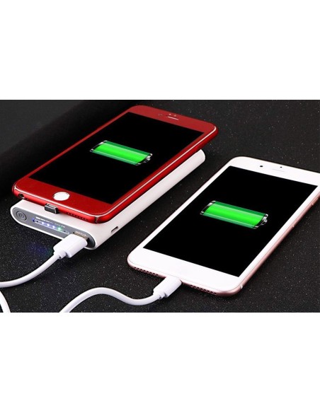 Power Bank 10000mAh Caricatore Portatile Wireless Bianco QI