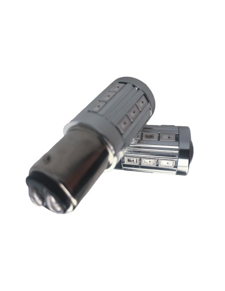 Lampada Led BAW15d PR21/5W Rosso 12V 24V 21/5W Compatibile Osram 7538LDR 21 Smd 5730 Con Lente Ingrandimento