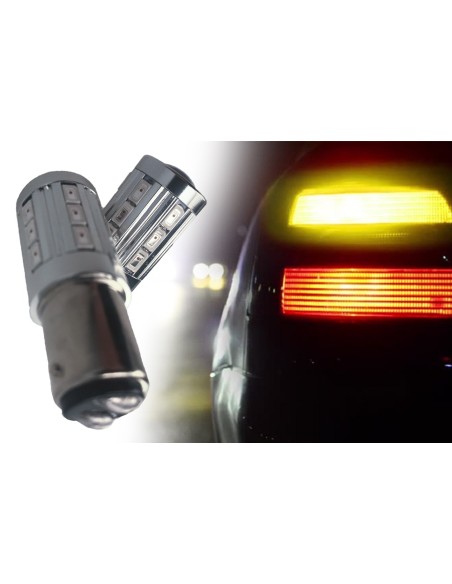 Lampada Led BAW15d PR21/5W Rosso 12V 24V 21/5W Compatibile Osram 7538LDR 21 Smd 5730 Con Lente Ingrandimento