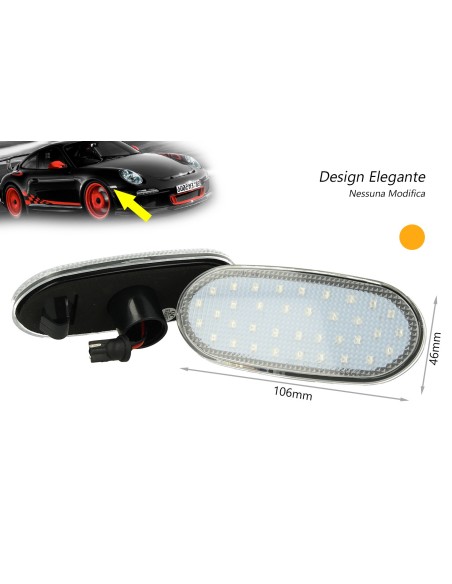 Kit Freccia Laterale a Led Side Marker Lente Trasparente Mercedes Benz Sprinter W906 VW Crafter 2006