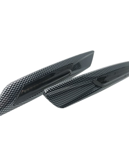 Kit Freccia Laterale a Led Side Marker Dinamica 3D Carbonio Lente Grigio BMW E81 E82 E87 E88 E90 E91 E92 E93 E60 E61 F10
