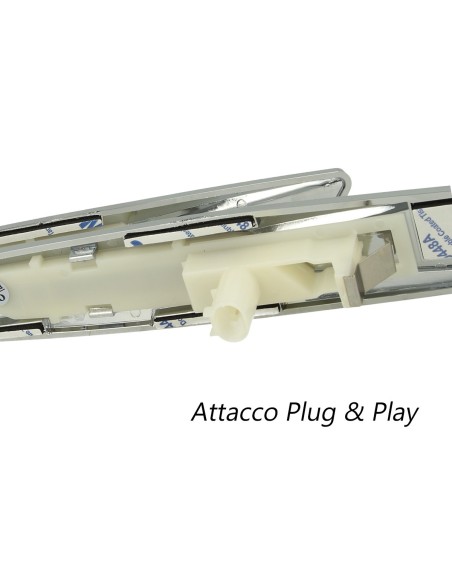 Kit Freccia Laterale a Led Side Marker Dinamica Argento Cromato Lente Grigio BMW E81 E82 E87 E88 E90 E91 E92 E93 E60 E61 F10