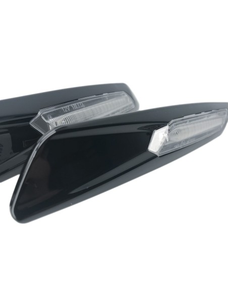 Kit Freccia Laterale a Led Side Marker Dinamica Nero Cromato Lente Trasparente BMW E81 E82 E87 E88 E90 E91 E92 E93 E60 E61 F10
