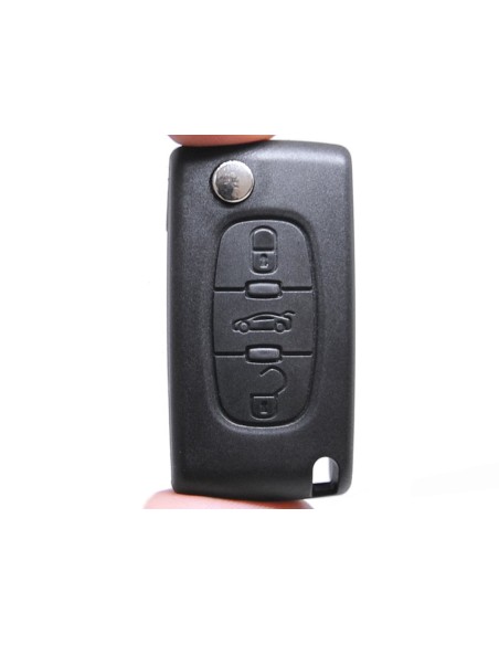 Guscio Chiave Telecomando 3 Tasti Baule Con Lama VA2 Batteria In Custodia Senza Transponder Per Peugeot Citroen Berlingo Fiat Sc