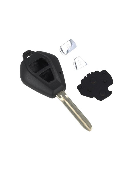Guscio Chiave Telecomando 2 Tasti Baule Con Lama TOY43 Batteria Su Circuito Senza Transponder Per Subaru