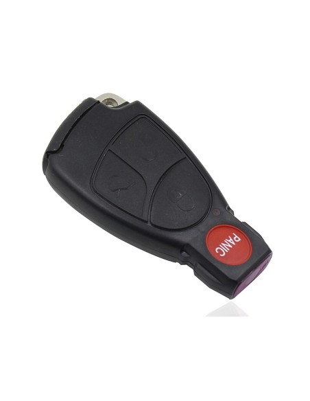 Guscio Chiave Telecomando 3 Tasti Baule pi&ugrave tasto Panic con Lama HU64 Batteria In Custodia Senza Transponder Per Mercedes 