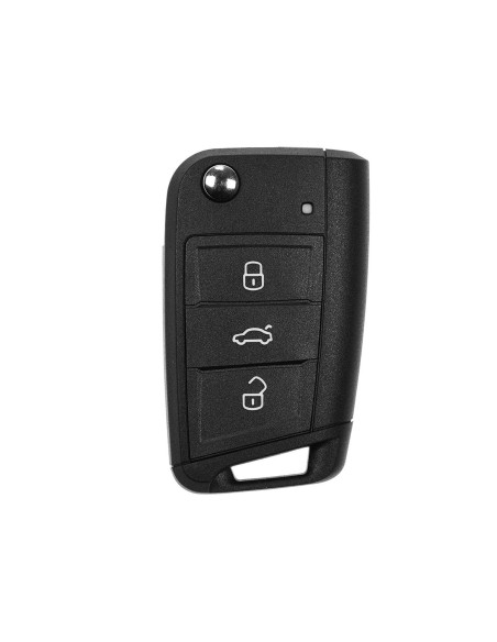 Guscio Chiave Telecomando 3 Tasti Baule Con Lama HU66 Batteria Su Circuito Senza Transponder Per VW Seat Skoda
