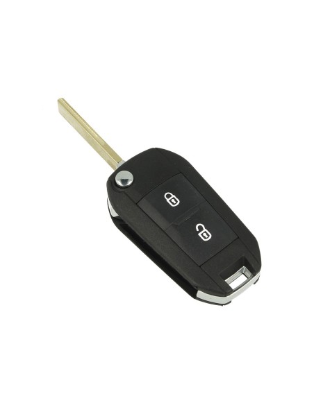 Guscio Chiave Telecomando 2 Tasti Con Lama HU83 Batteria Su Circuito Senza Transponder Per Peugeot Citroen