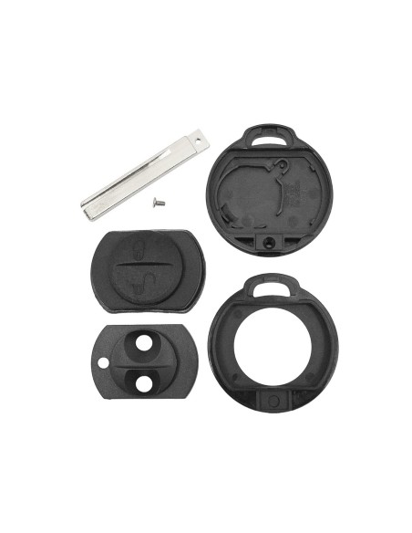 Guscio Chiave Telecomando 2 Tasti Con Lama HUR56  Batteria In Custodia Senza Transponder Per Mitsubishi Colt Lancer Smart ForFou