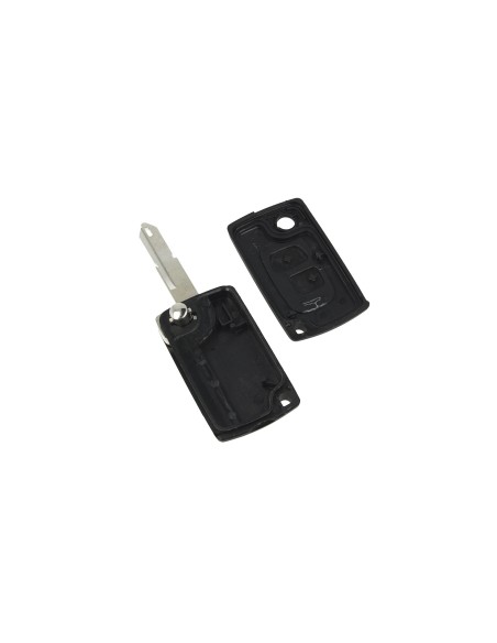 Guscio Chiave Telecomando 2 Tasti Con Lama NE72 Batteria Su Circuito Senza Transponder Per Peugeot Citroen Berlingo Fiat Scudo